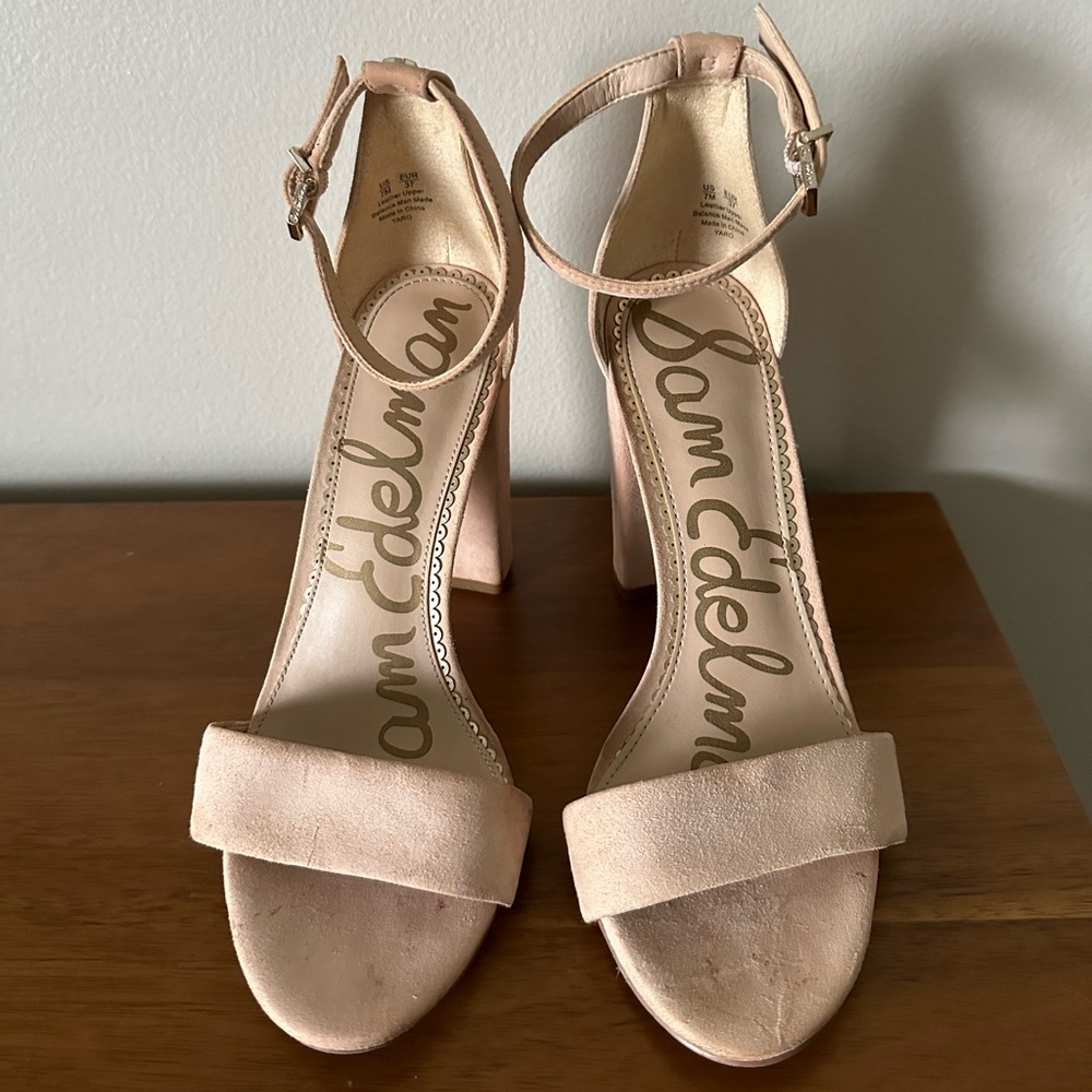 Sam Edelman Suede Chunky Heel Sandals